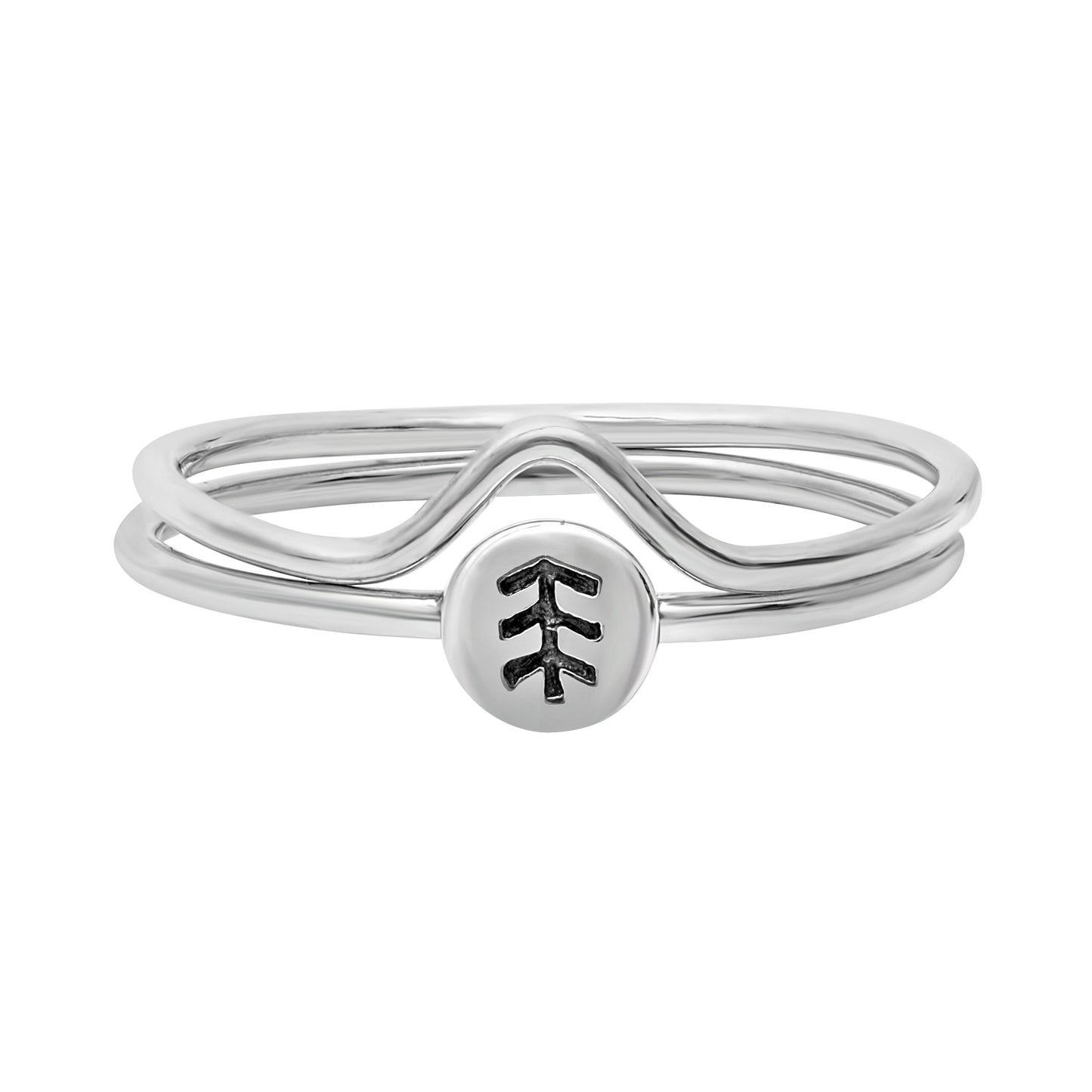 Sterling Silver Two Tree Ring