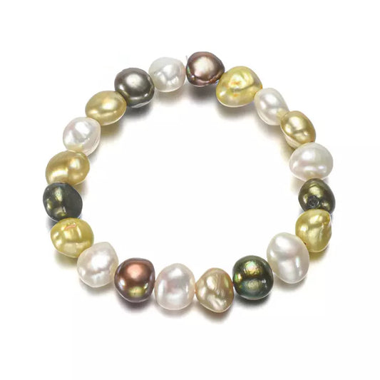 Yellow Multicolor Freshwater Cultured Pearl Bracelet