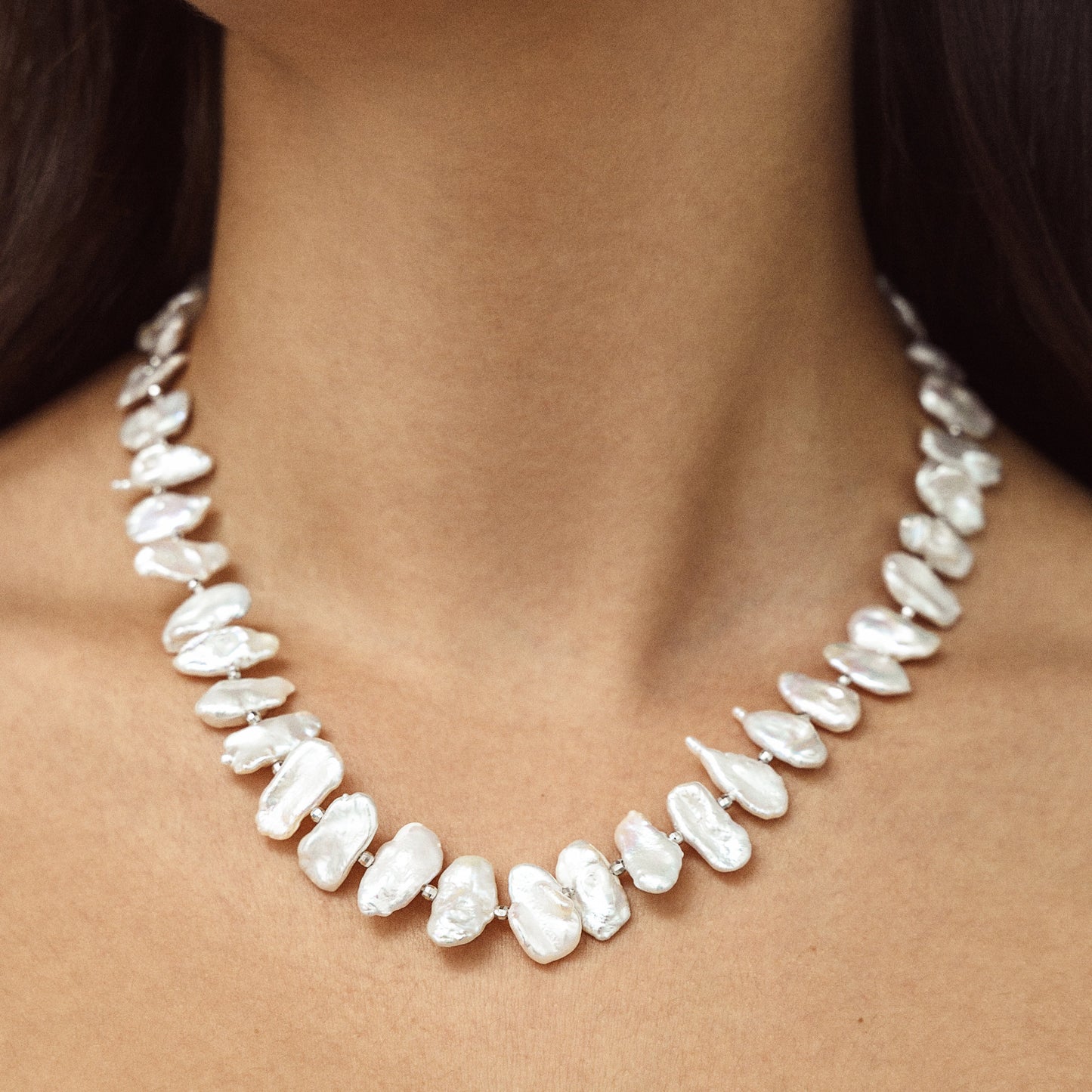 Freshwater Cultured Pearl & Sterling Silver Necklace (18")