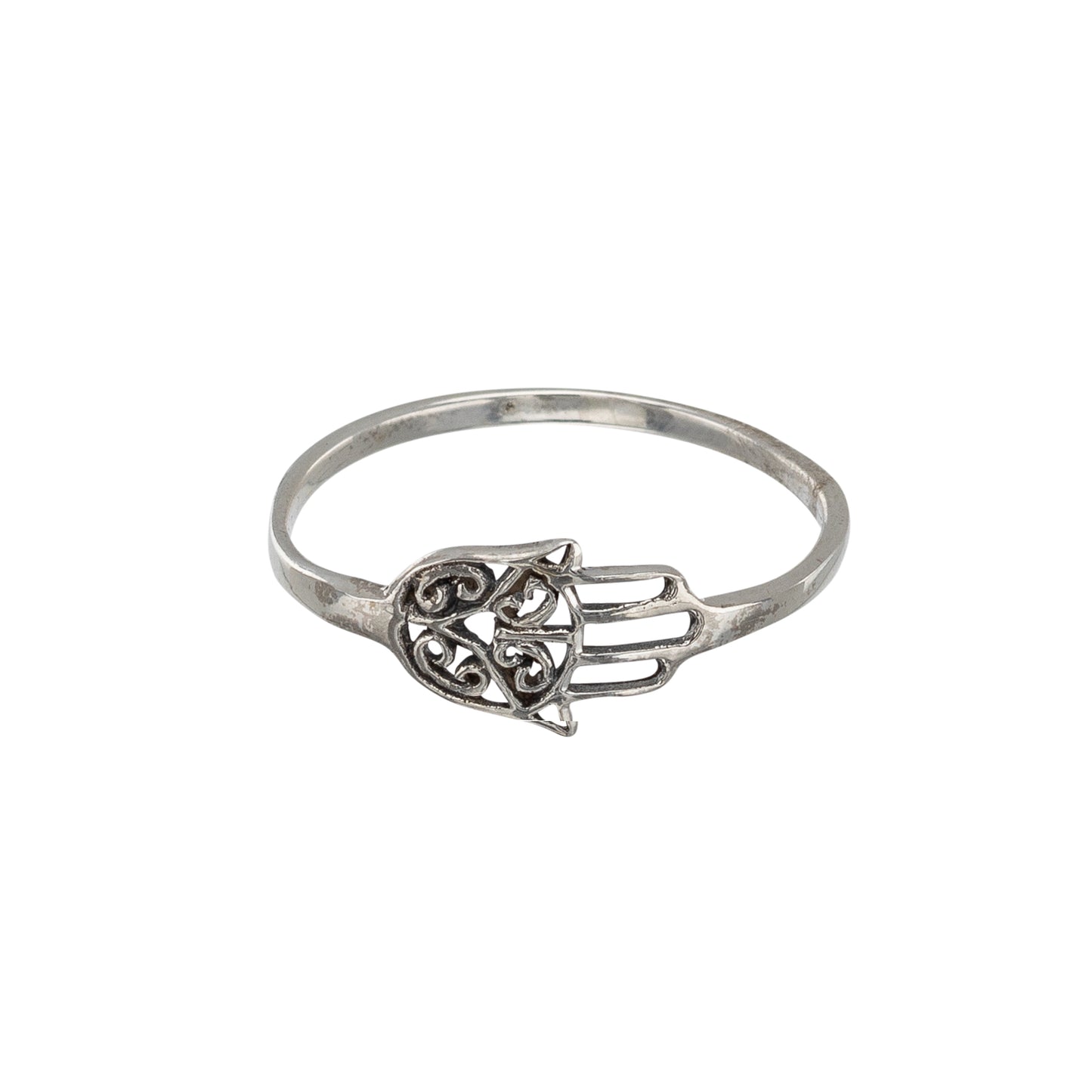Sterling Silver Open Hamsa Ring