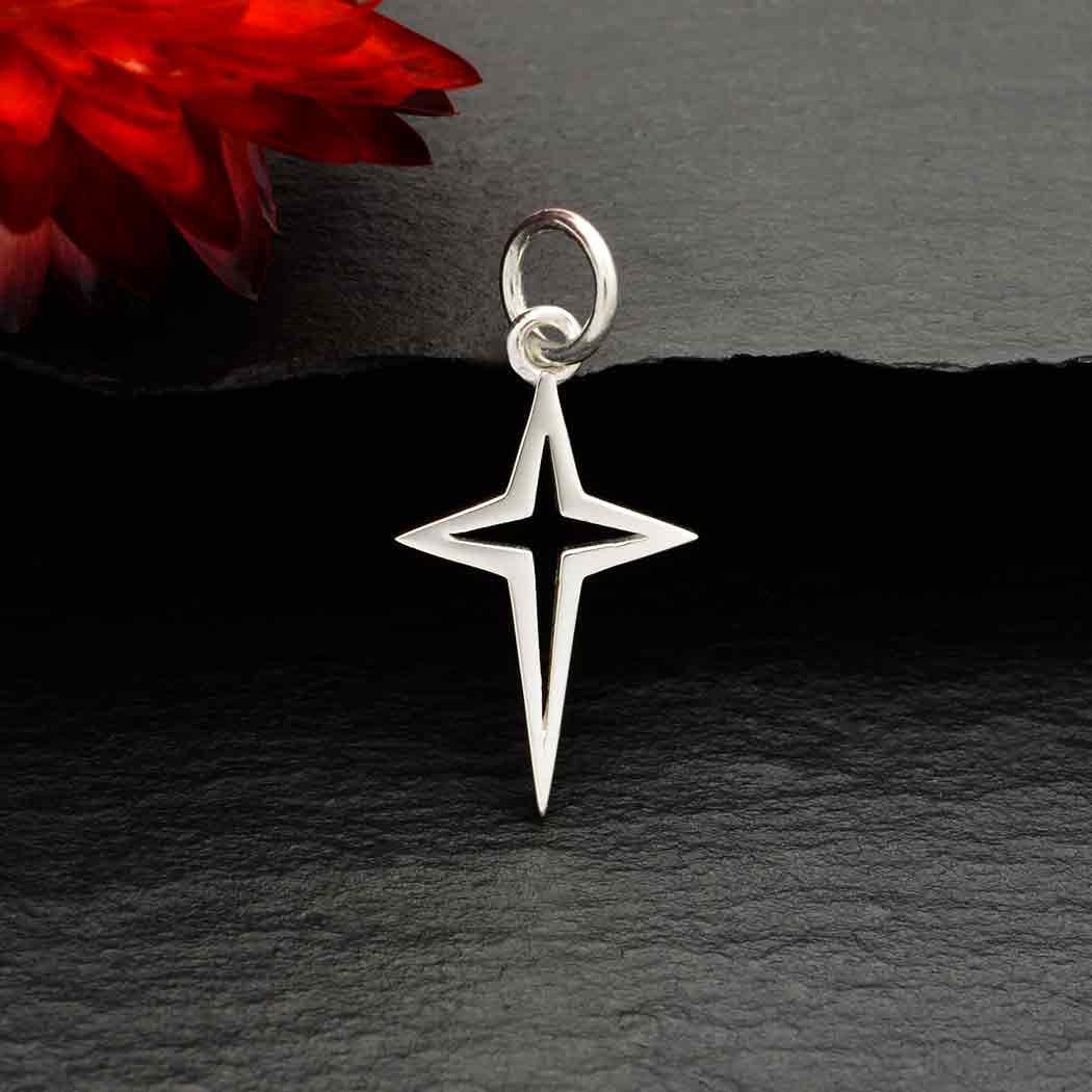 Sterling Silver Northstar Cross Pendant