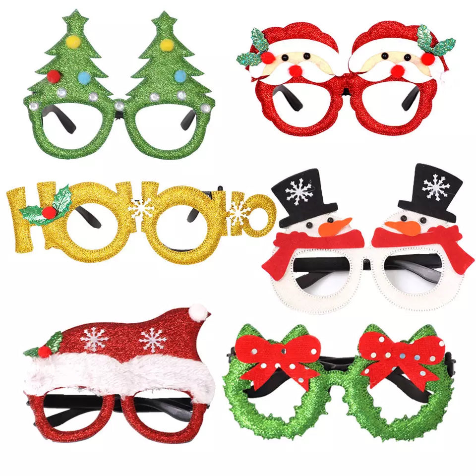 Festive Novelty Glasses - Set of 6