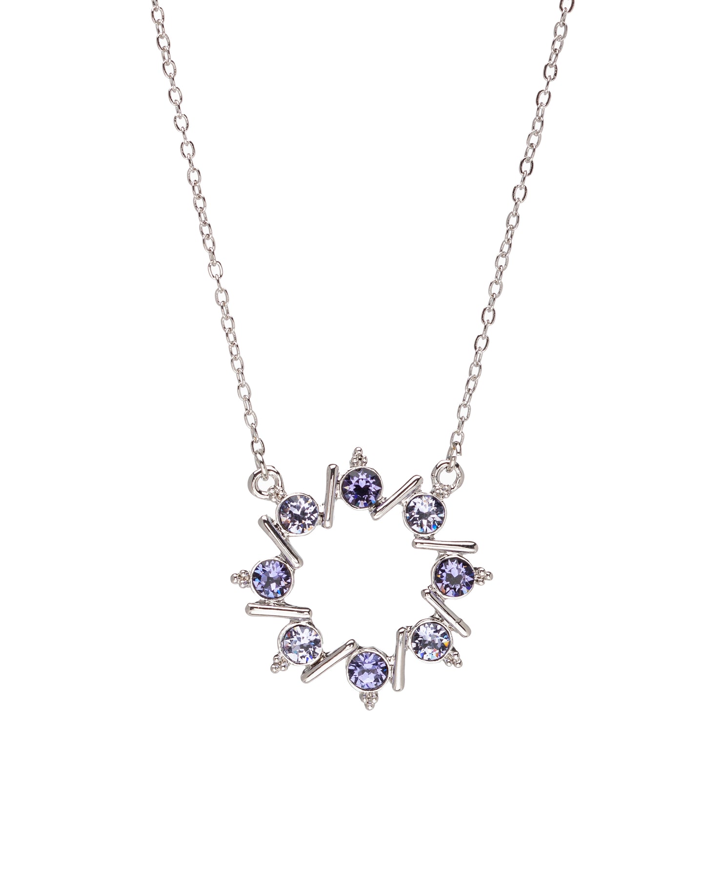 Dainty Crystal Burst Pendant Necklace