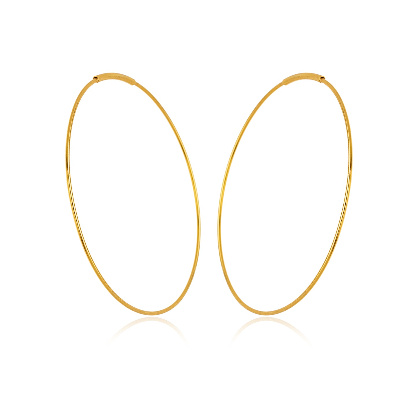Sterling Silver 24k Gold-Plated Hoop Earrings (121023-26)