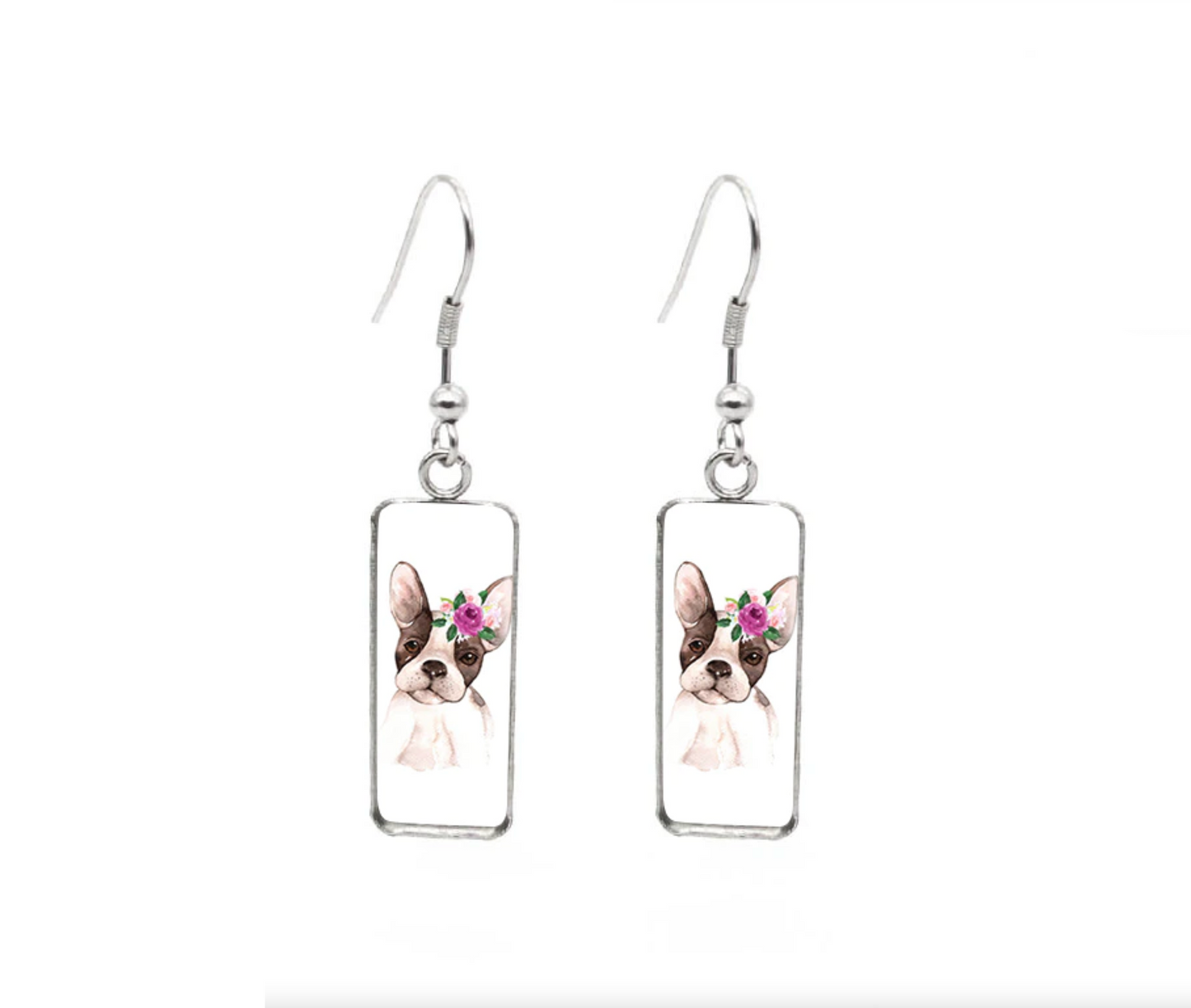 Animal Motif Rectangular Drop Earrings