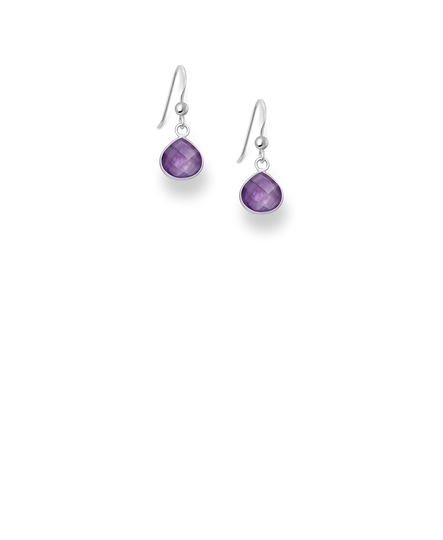 Sterling Silver Gemstone Drop Earrings