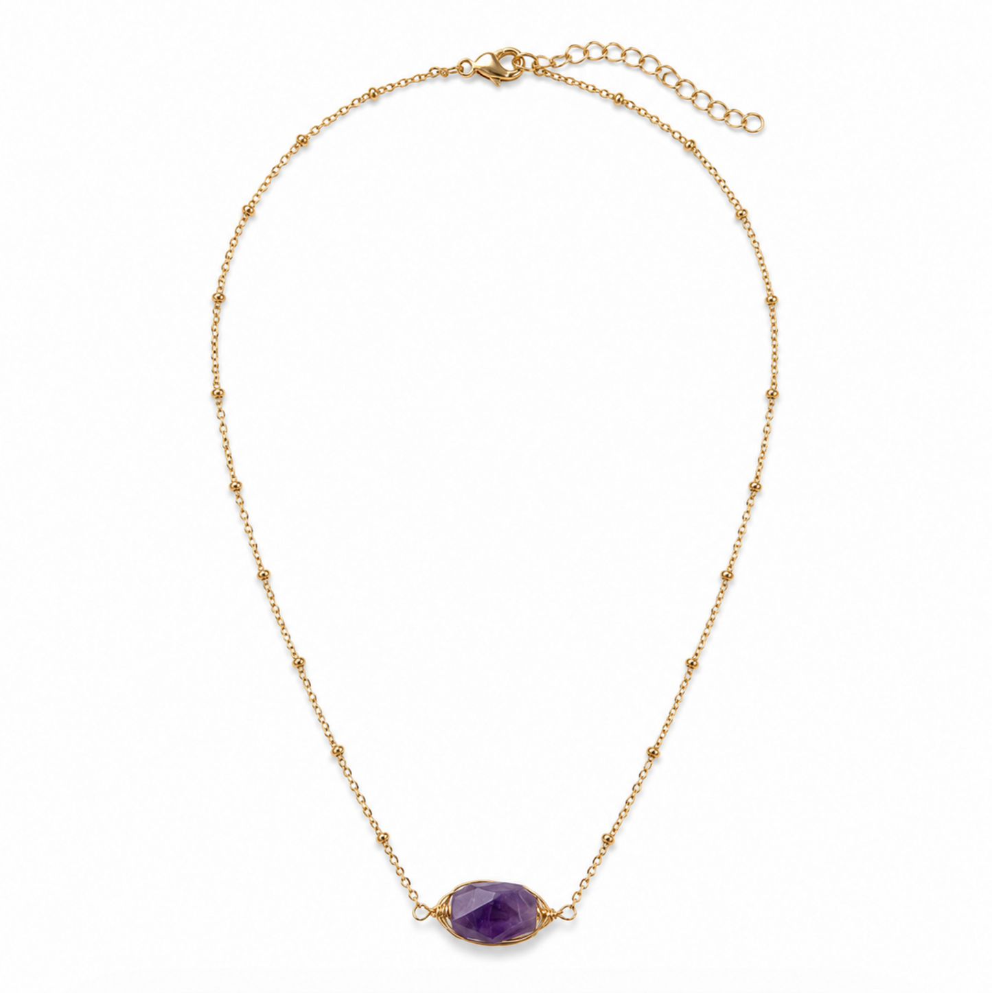 InstaGlam Amethyst Minimal Necklace