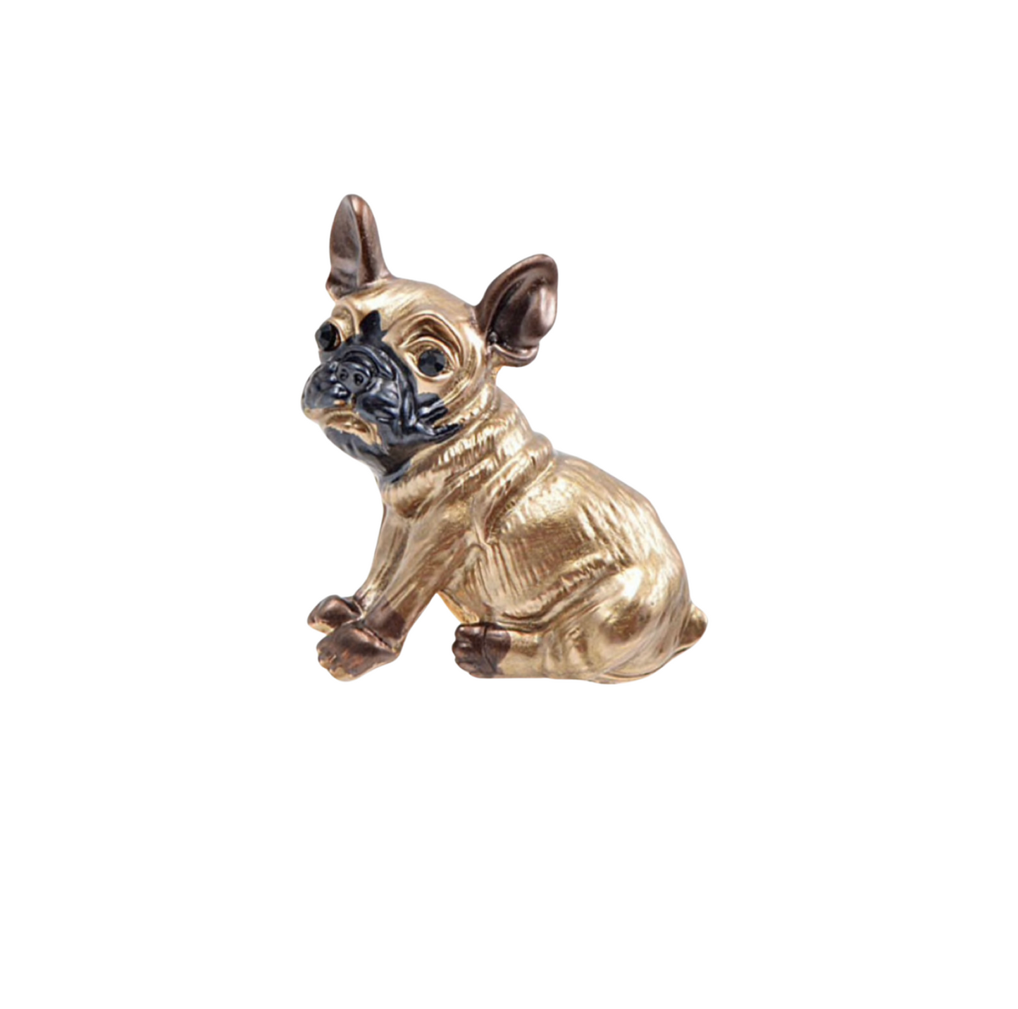 Goldtone Pug Dog Brooch