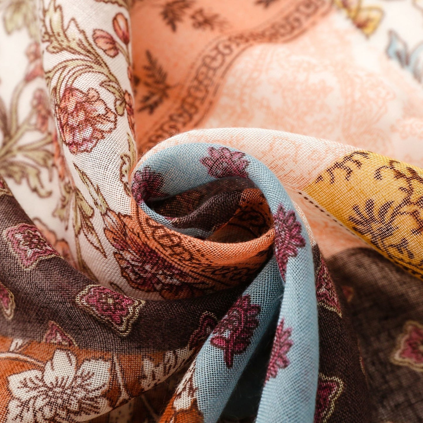 Patchwork Tassel Scarf