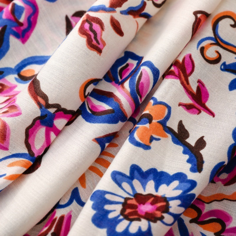 Vibrant Paisley Tassel Scarf
