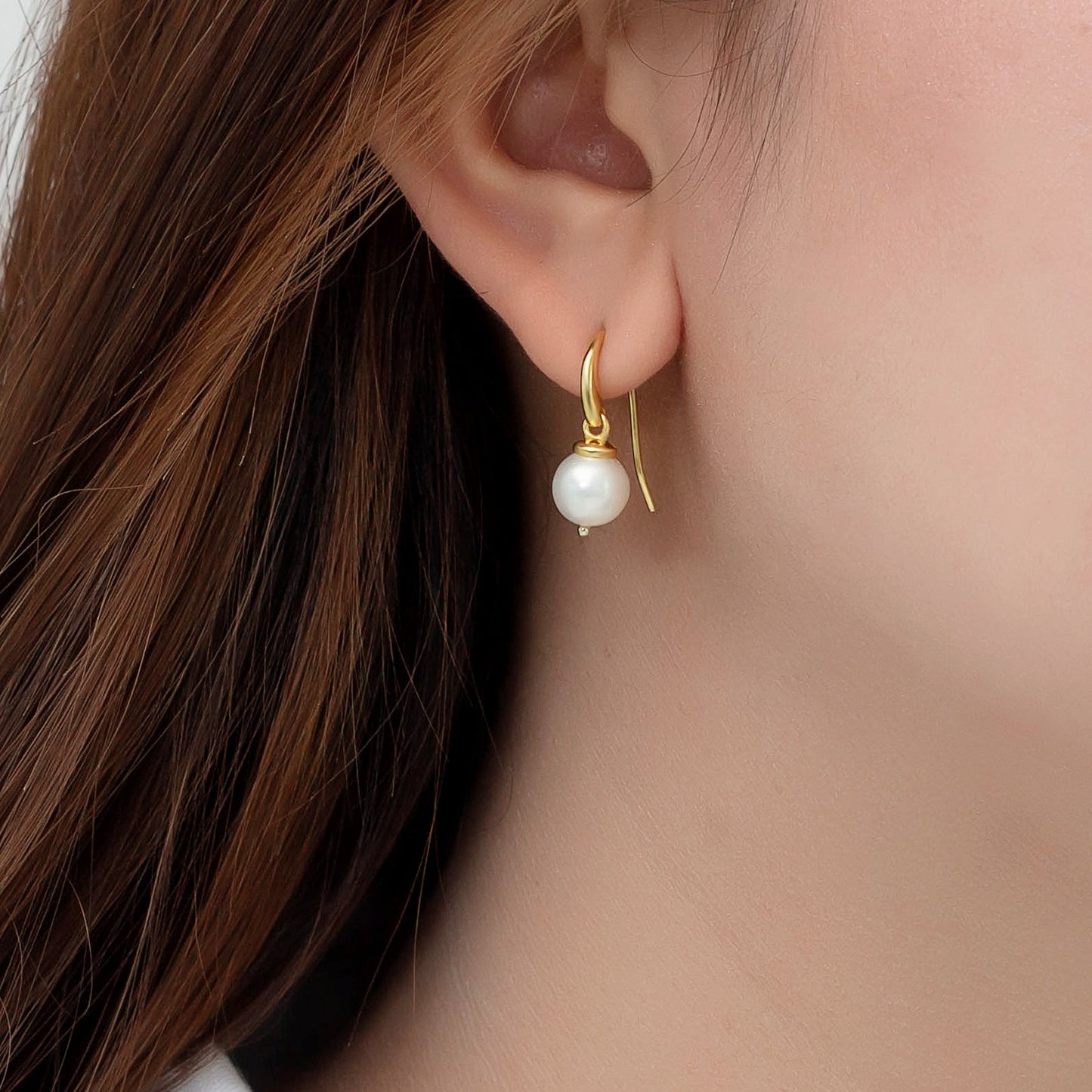 Timeless Freshwater Pearl Gold Drop Earrings