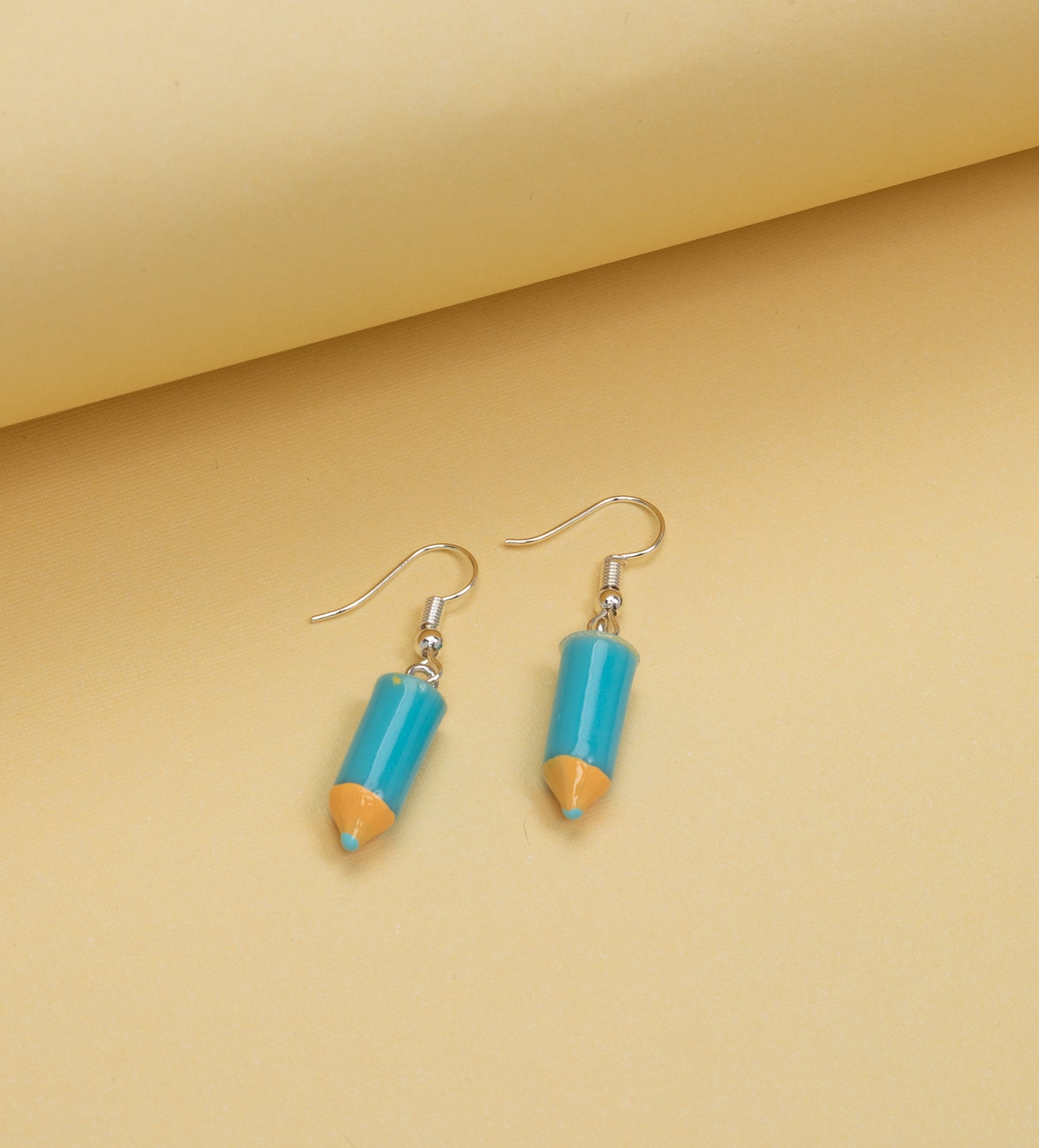 Vibrant Blue Pencil Earrings