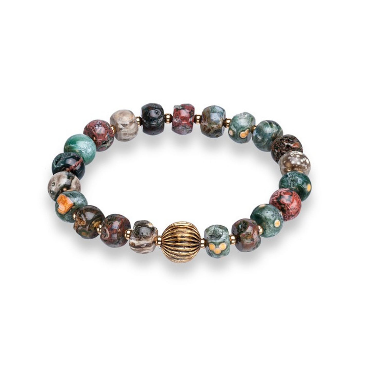 Ocean Jasper Beaded Stretch Bracelet