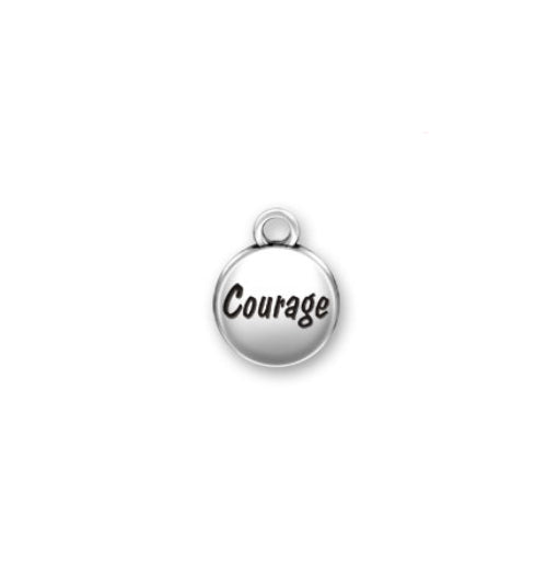 Sterling Silver Round Pendant with Incription