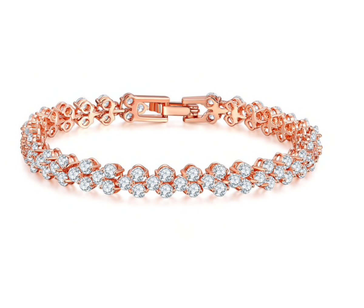 Rose gold tennis bracelet