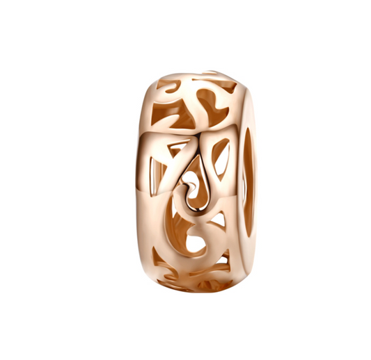 15k Rose Gold-Plated Ivy Rondelle Charm
