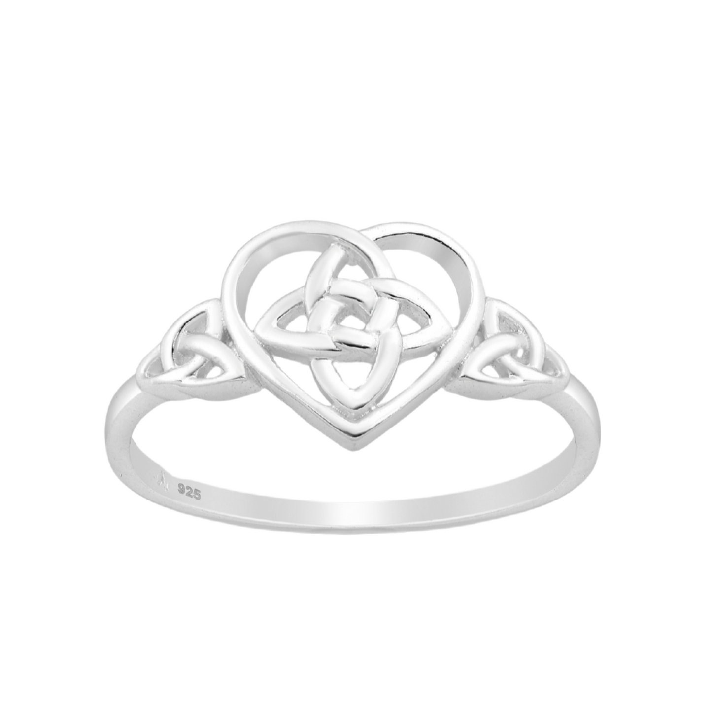 Sterling Silver Celtic Heart & Triquetra Ring