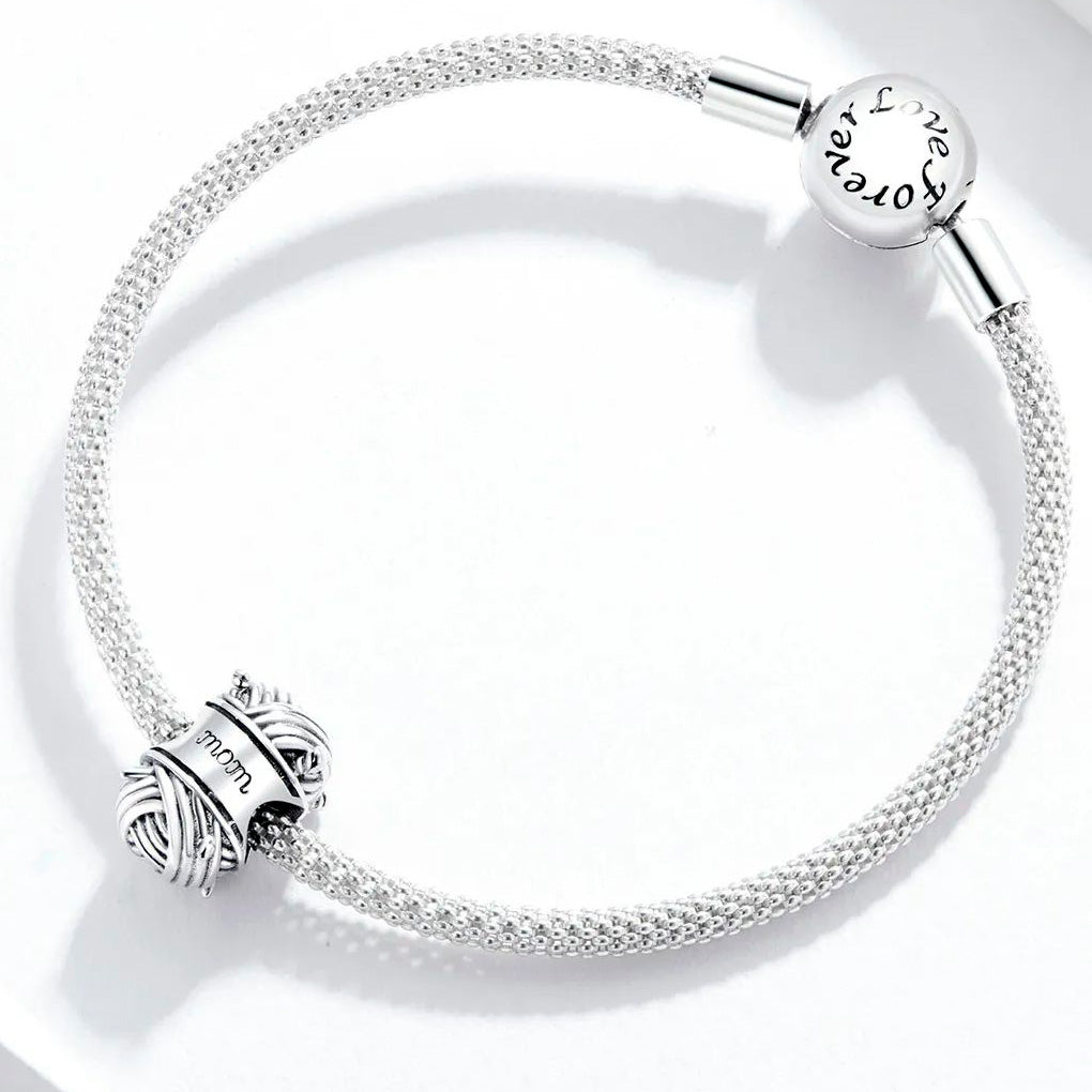 Sterling Silver “Mom” Yarn Ball Charm
