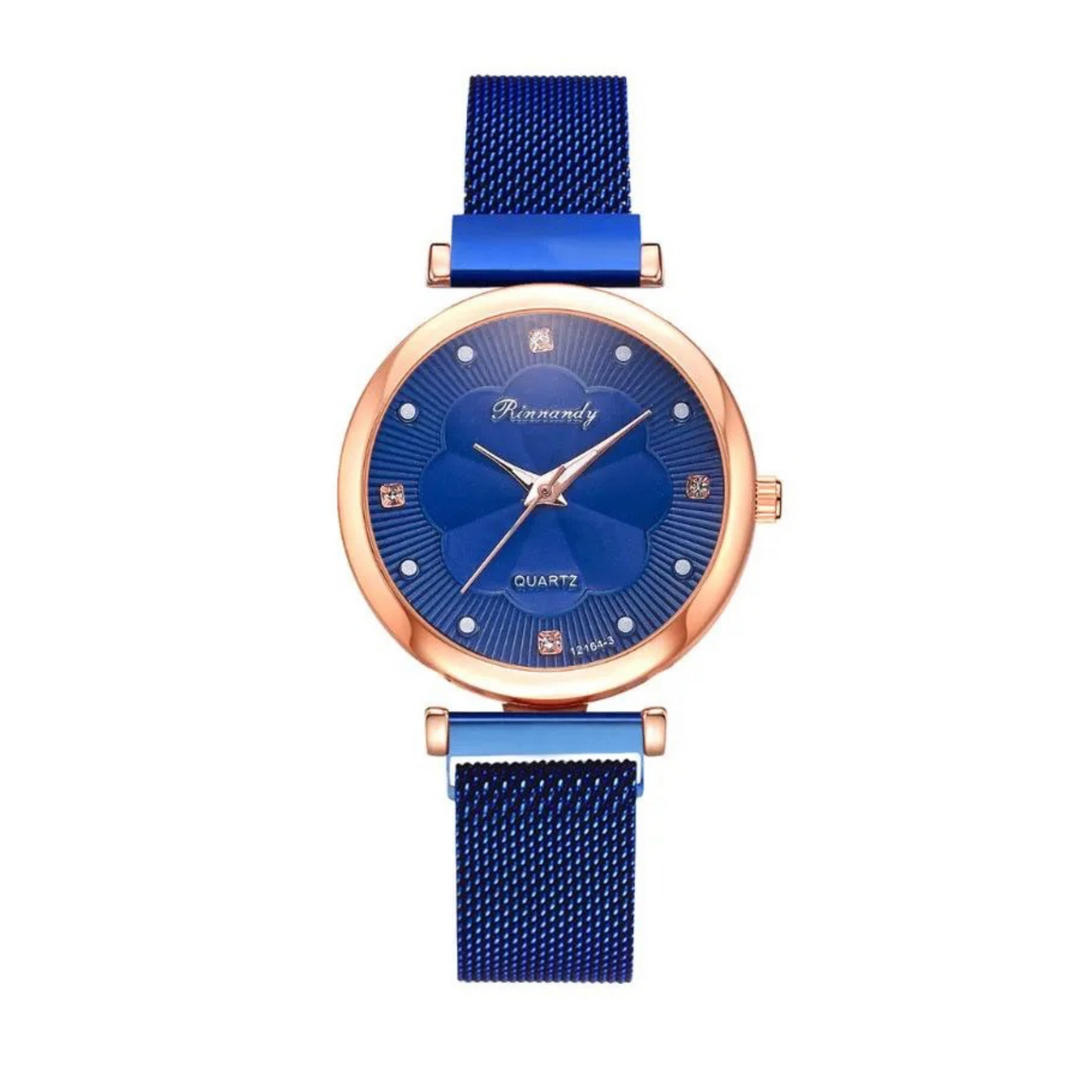 Goldtone Crystal Cat Watch And Bracelet Set