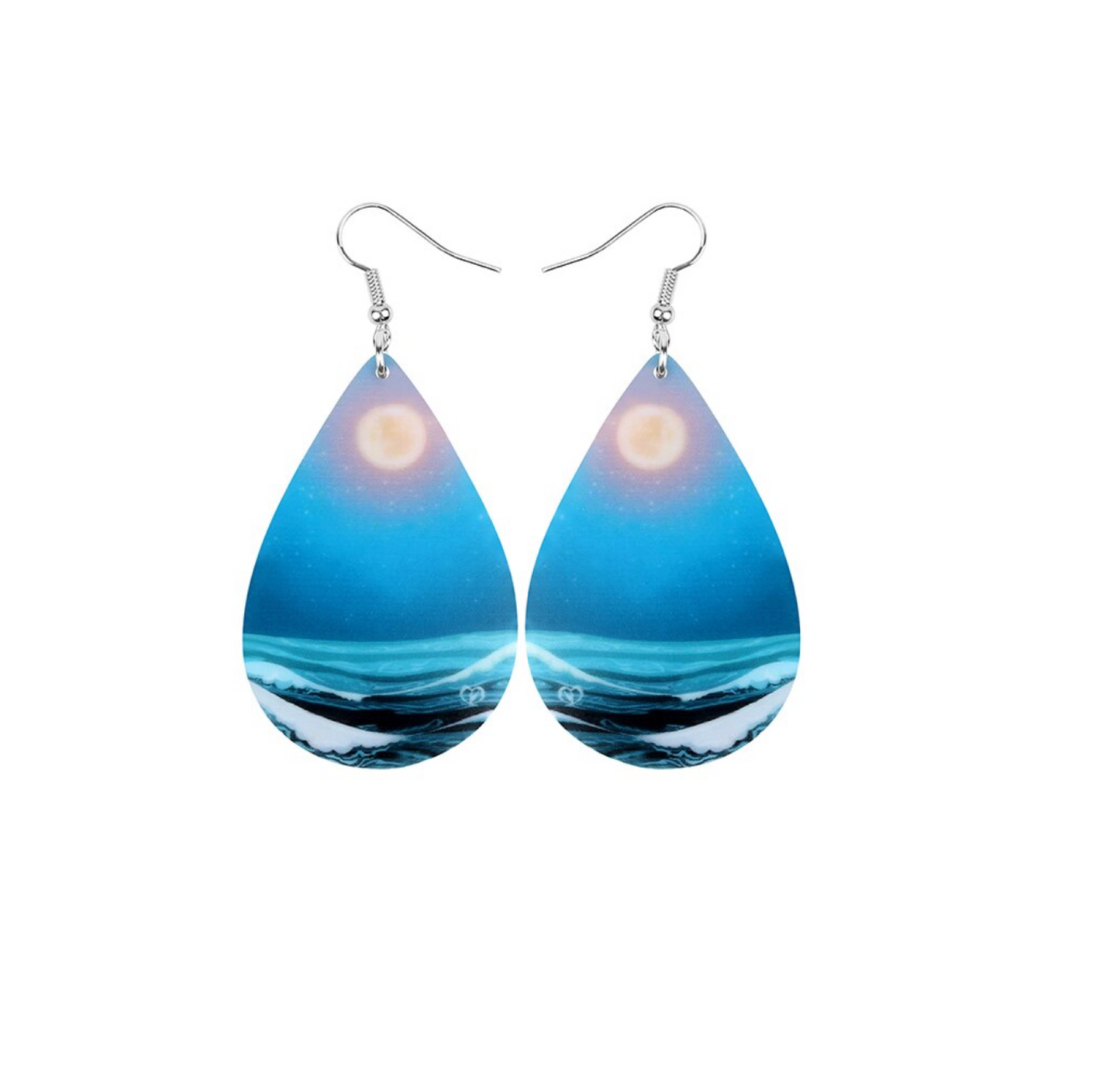 Patterned Oversized Teardrop Drop Earrings