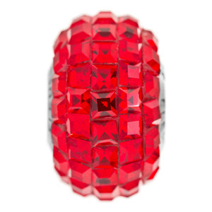 Add a touch of elegance to your jewelry with the BeCharmed Pave crystal charm. Featuring square-cut Swarovski crystals, this charm is perfect for bracelets, necklaces, and custom designs. Available in various colors for personalized sparkle.