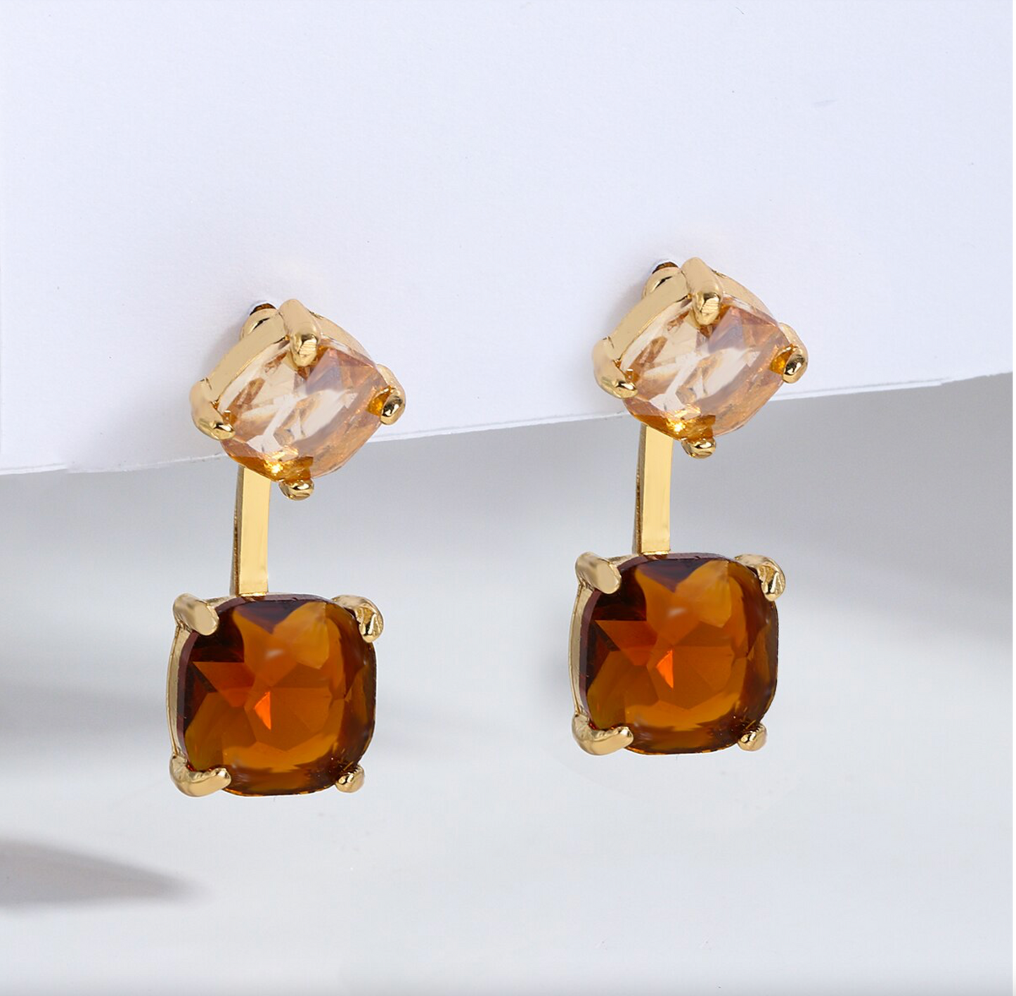 Topaz Yellow Crystal Ear Jackets