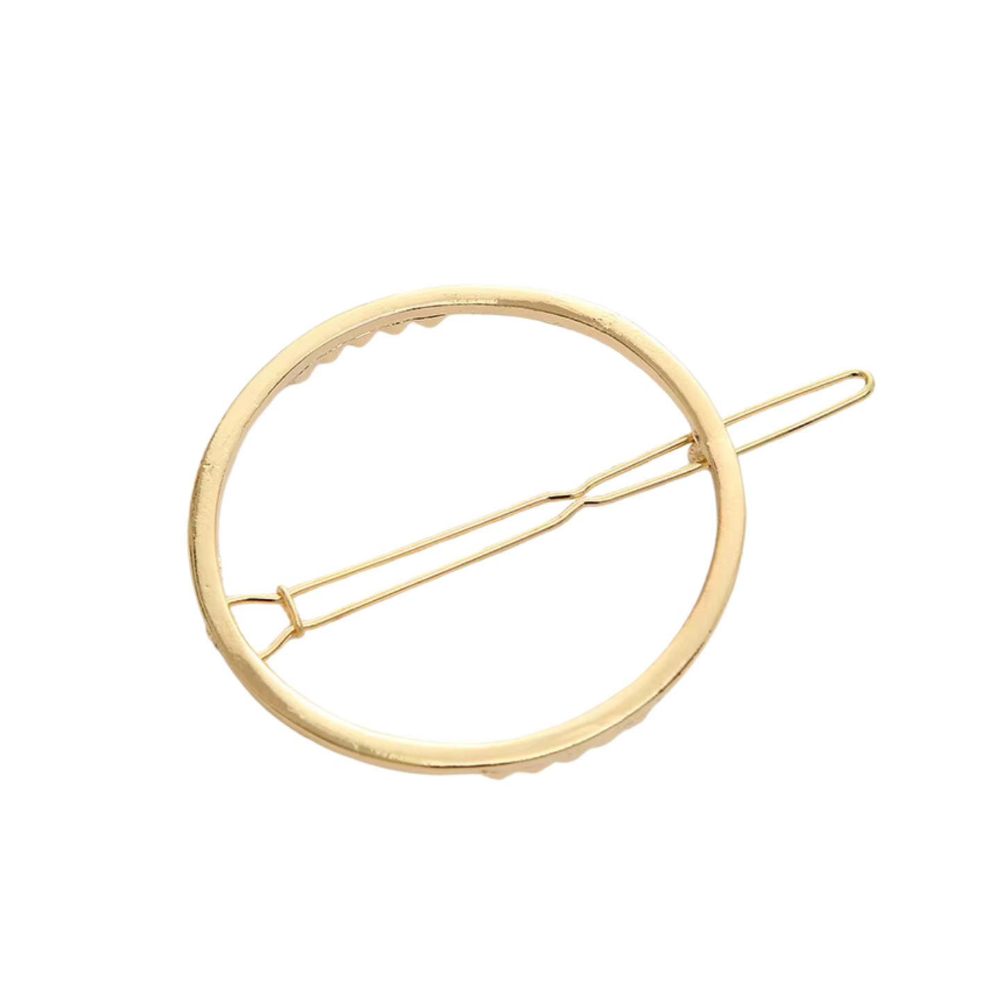 Goldtone Open Circle Hair Clip