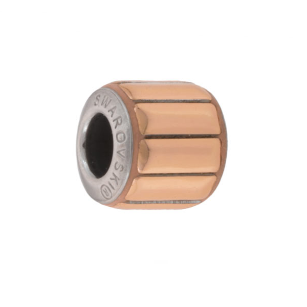 Rose Goldtone Baguette Swarovski Crystal Charm Bead
