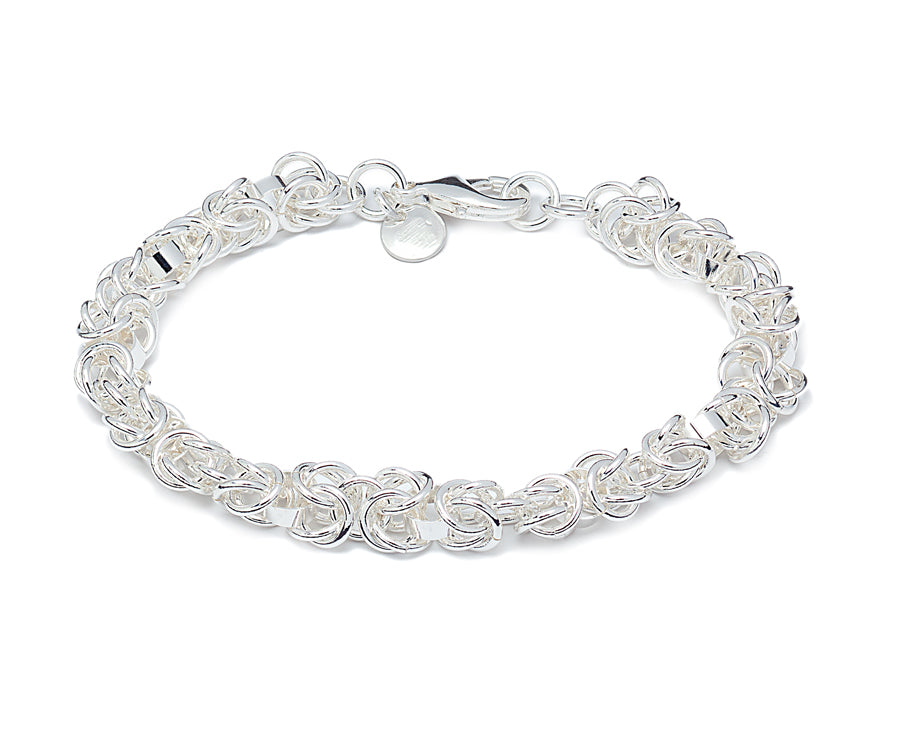 Sterling Silver Filled Interlocked Bracelet