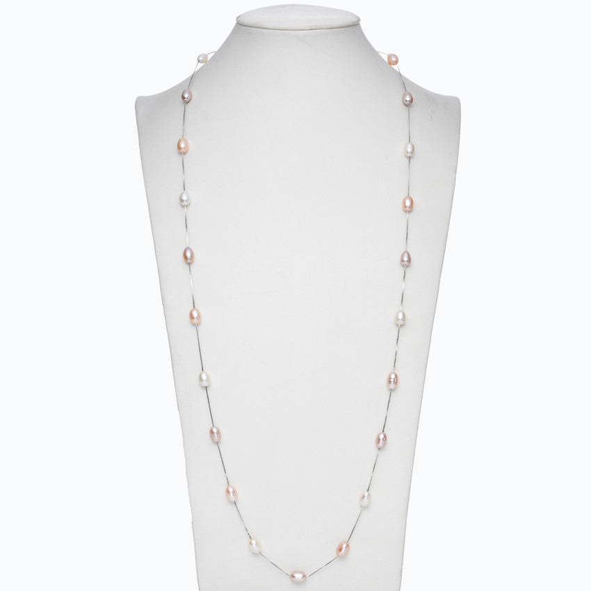 Gala Freshwater Pearl Station Chain Necklace