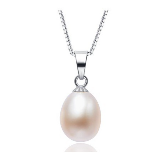 White Freshwater Pearl & Sterling Silver-Filled Pendant Necklace (62818-21)