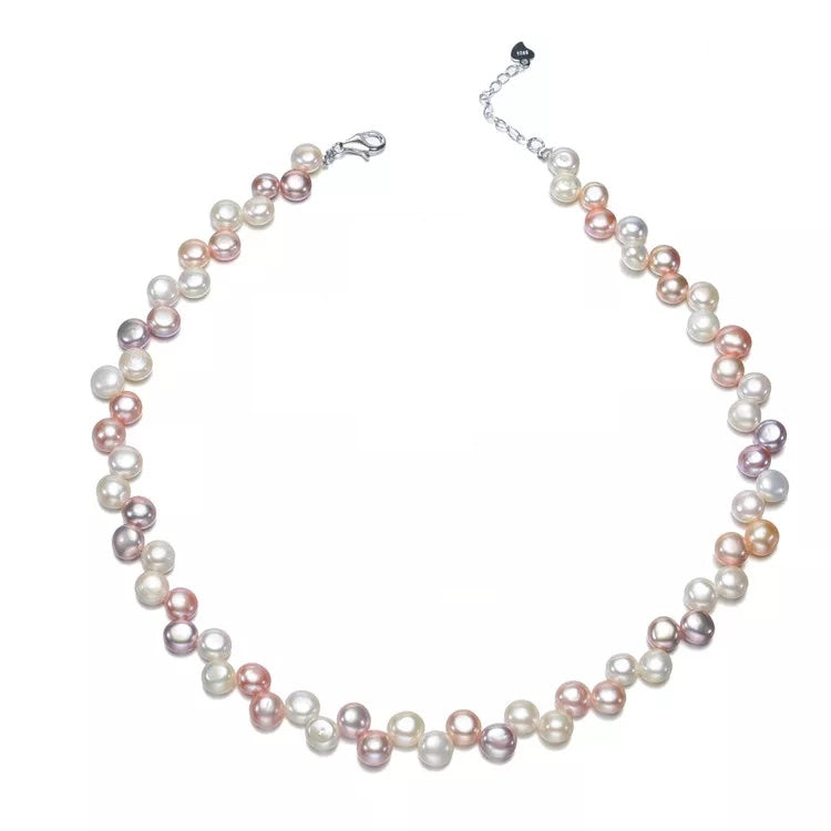 Multi Colored Freshwater Pearl Necklace Bracelet Set