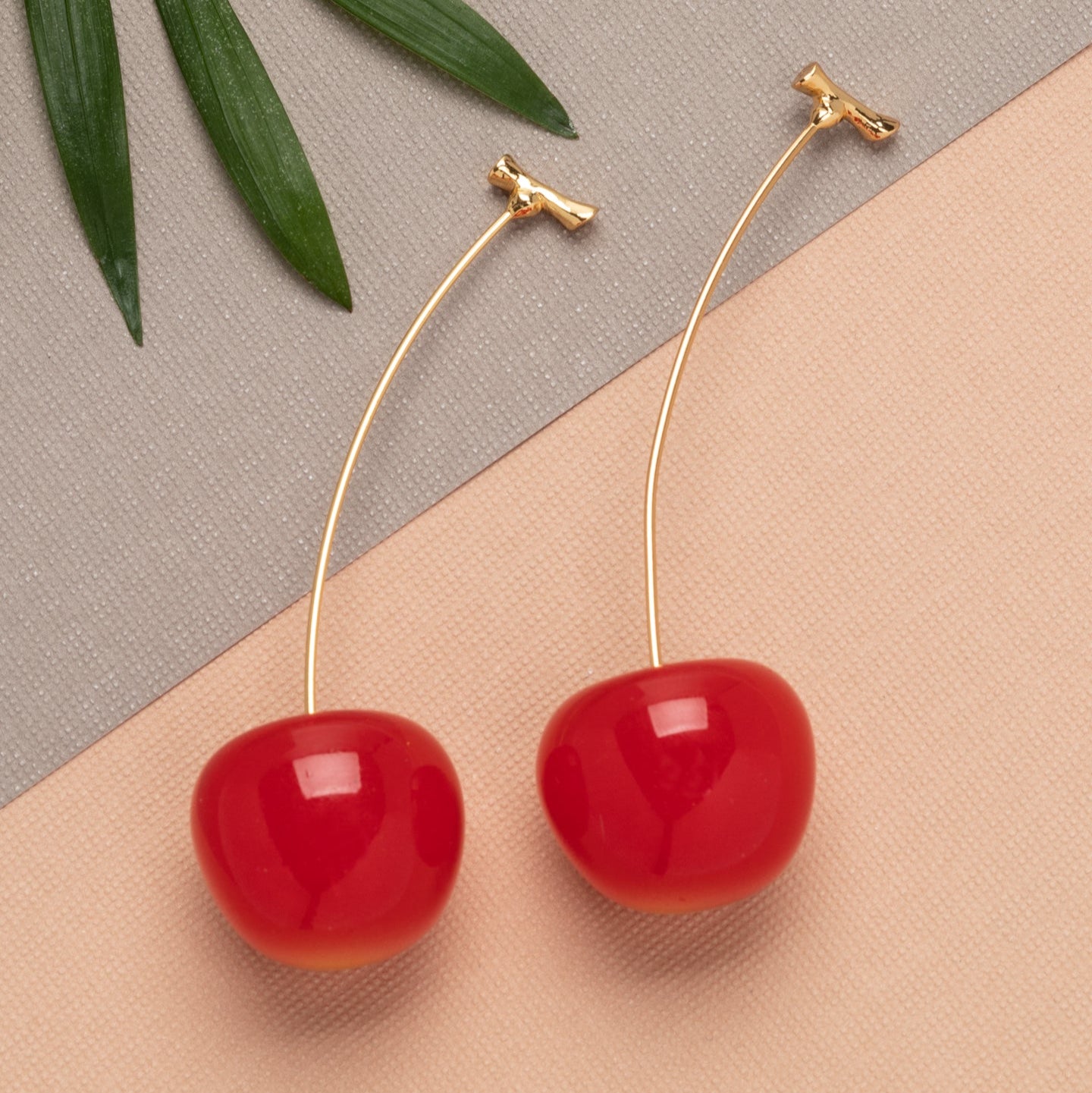 Red Cherry Drop Earrings
