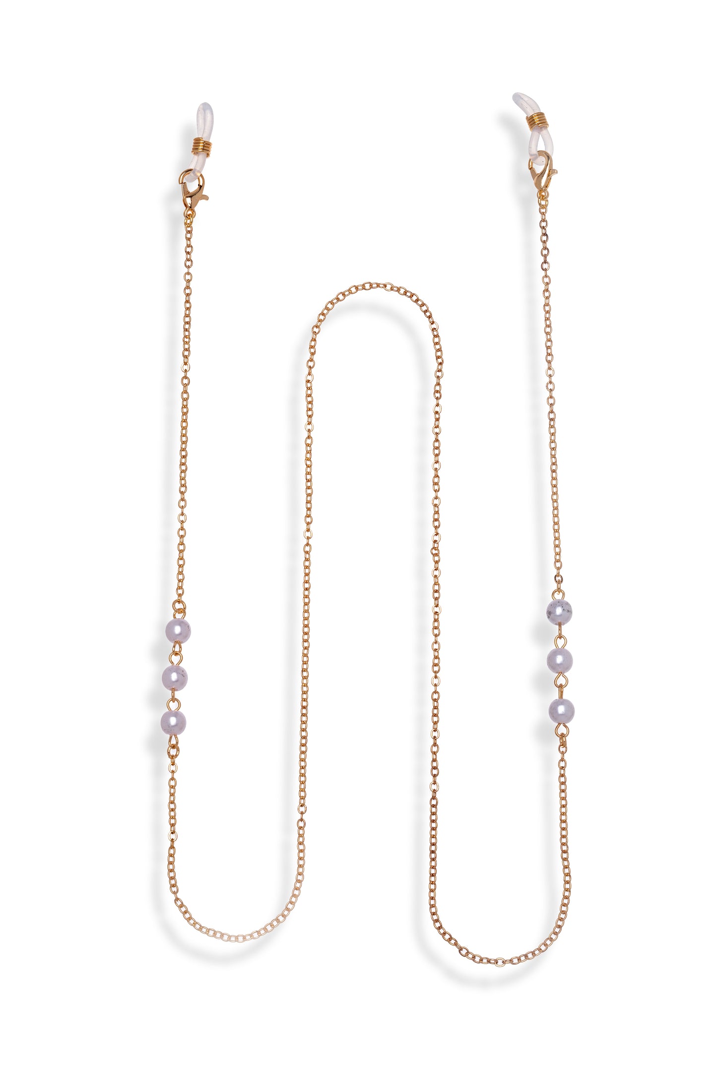 Goldtone 26in Imitation Pearl Sunglasses Chain