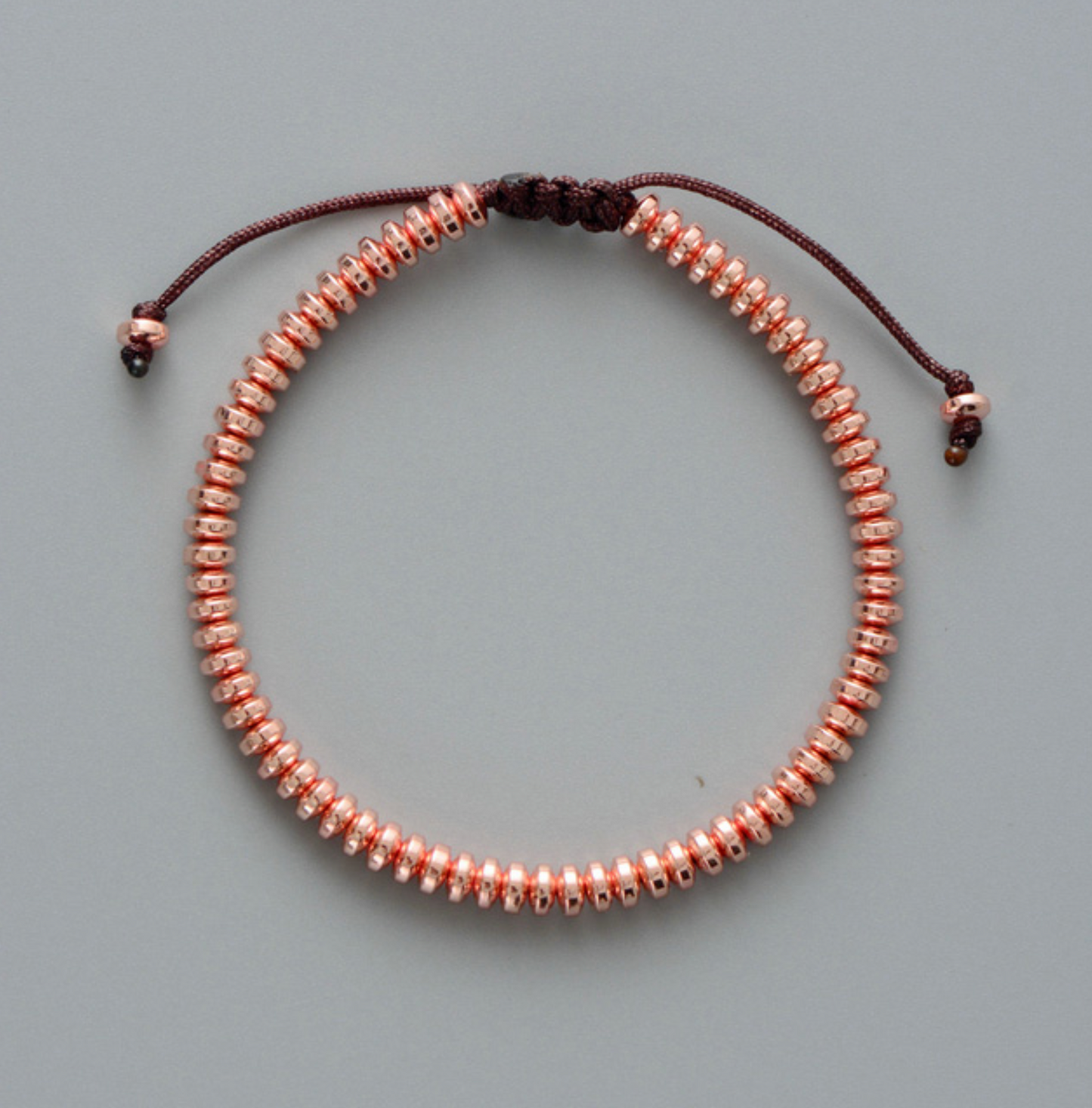 Rose Goldtone Beaded Adjustable Bracelet