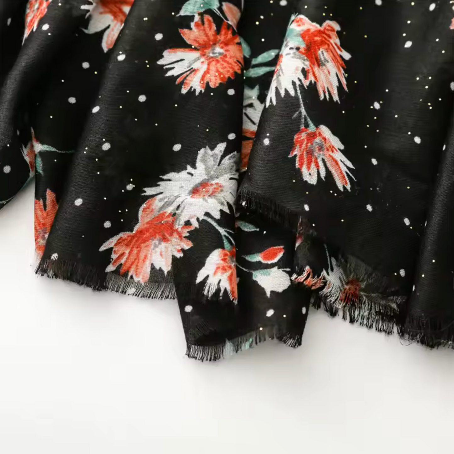 Starry Floral Print Scarf