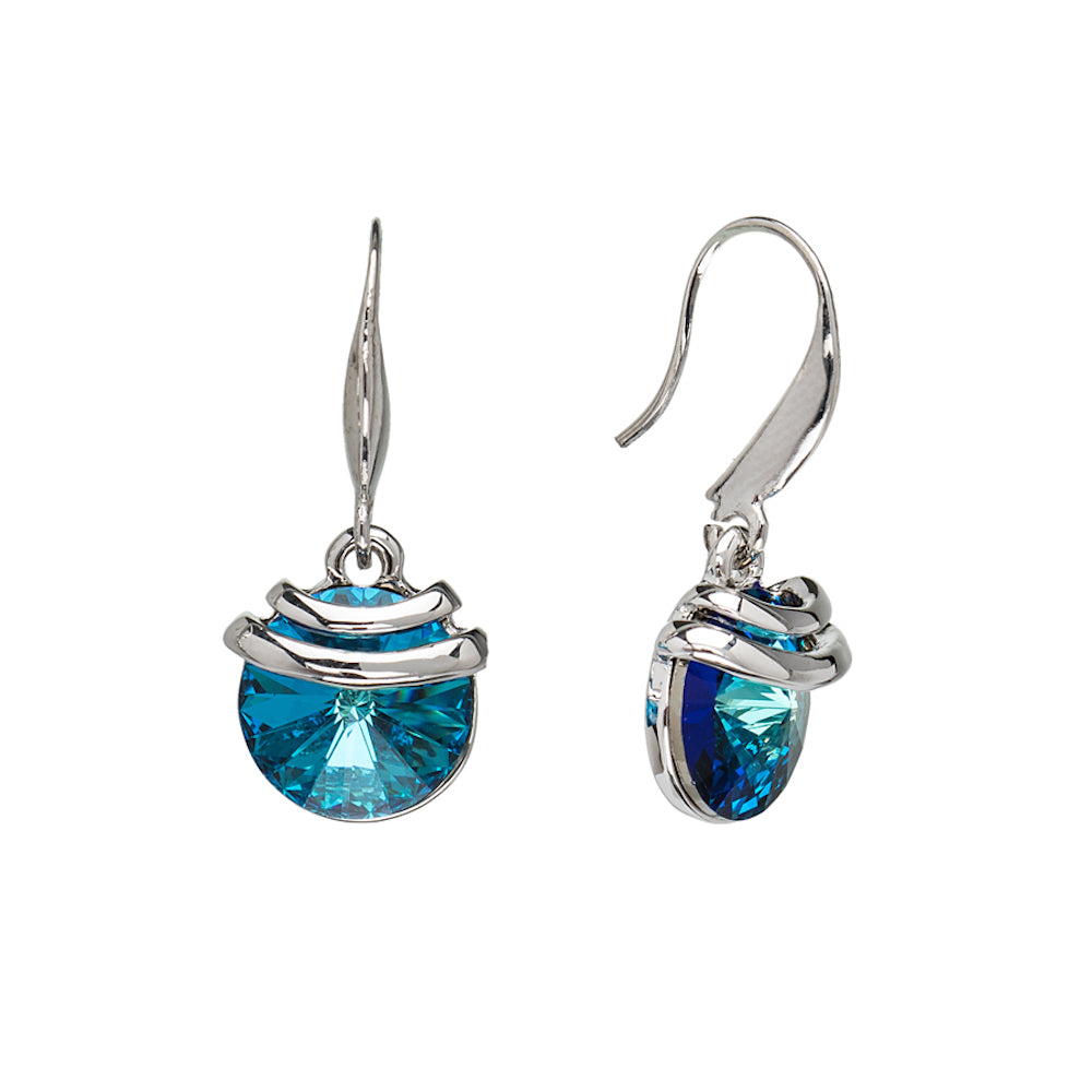 Spring Drop Earrings, featuring genuine Swarovski Rivoli crystals