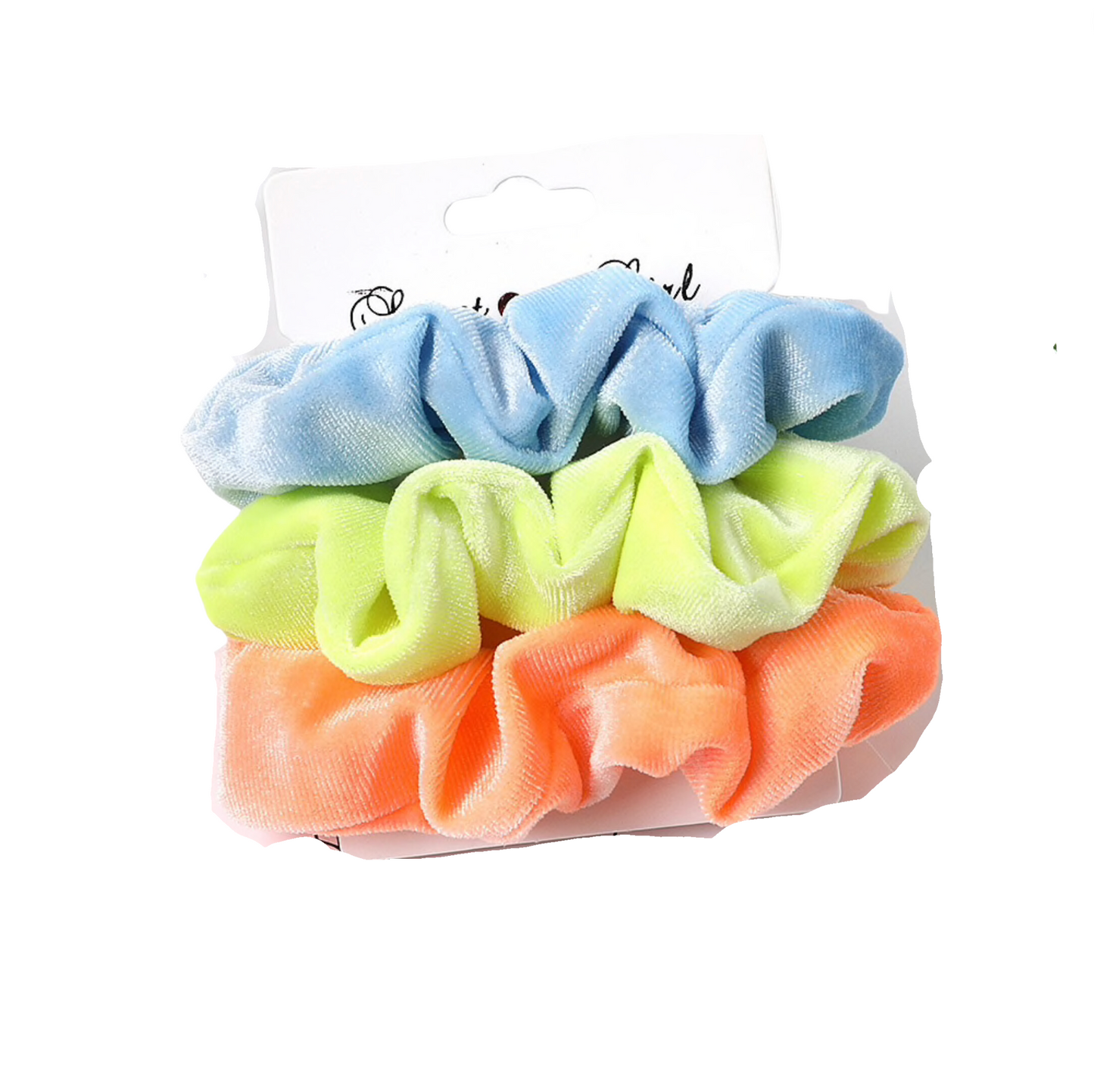 Set Of 3 Velvet Scrunchies