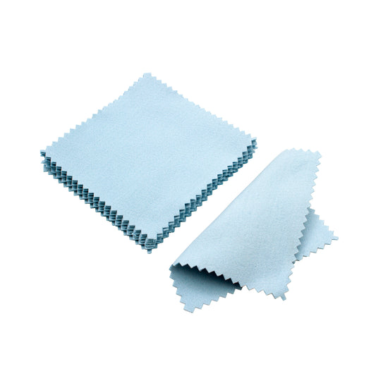 Baby Blue Treated-suede Jewelry Polishing Cloth - Set Of 10