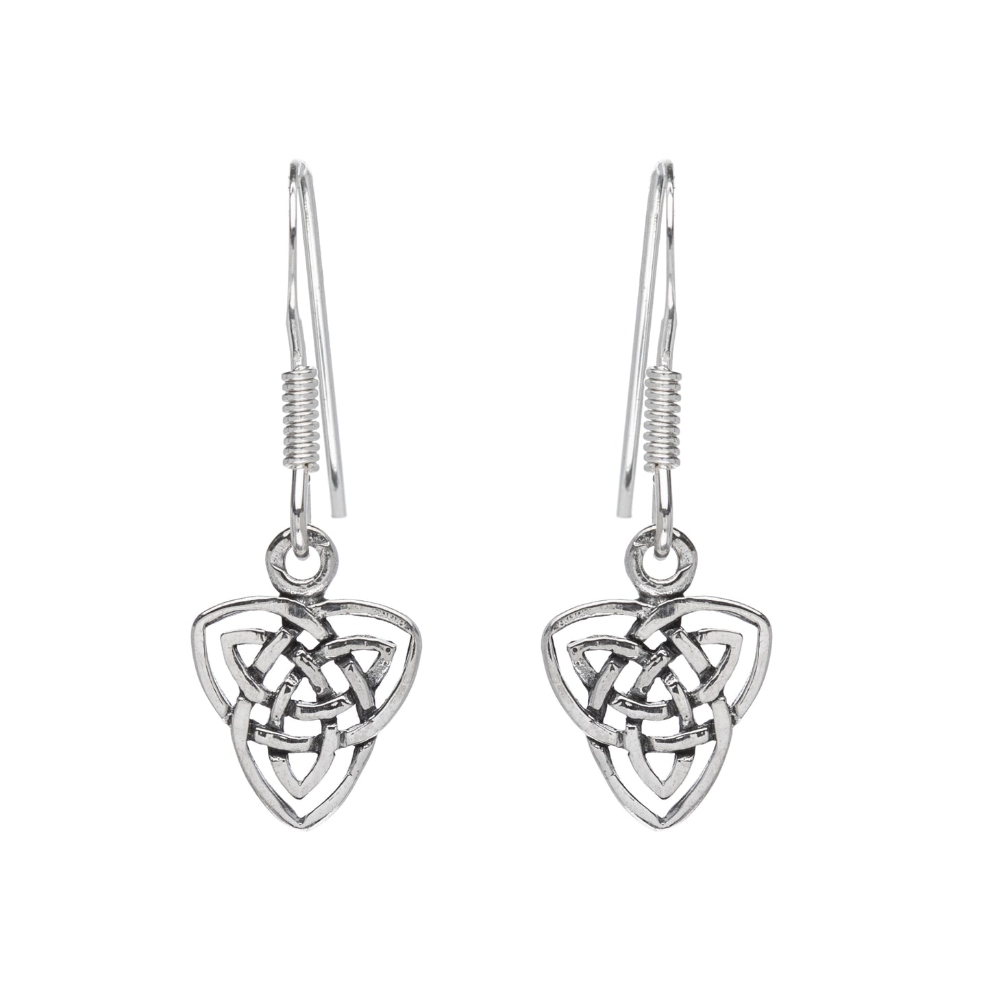 Sterling Silver Celtic Knot Drop Earrings