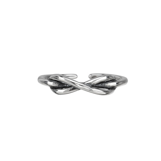 Sterling Silver Twisted Infinity Knot Toe Ring
