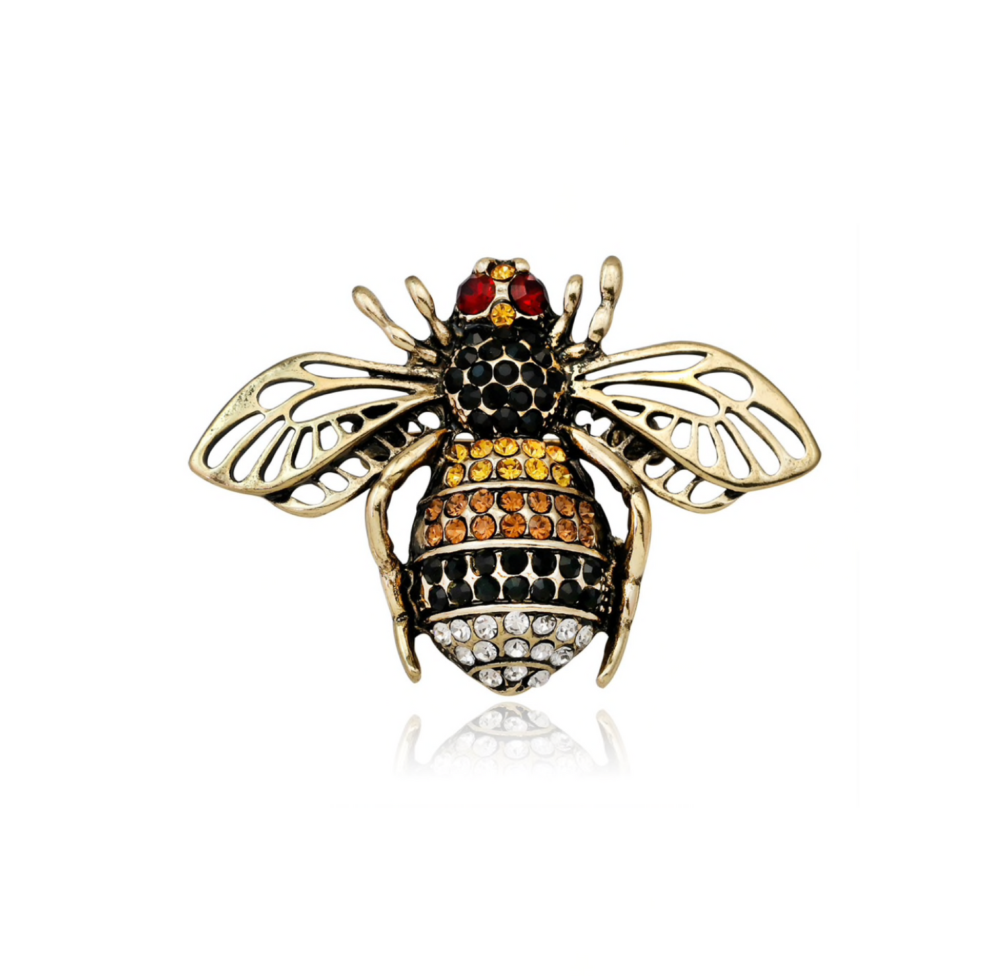 Crystal Pave Bee Brooch