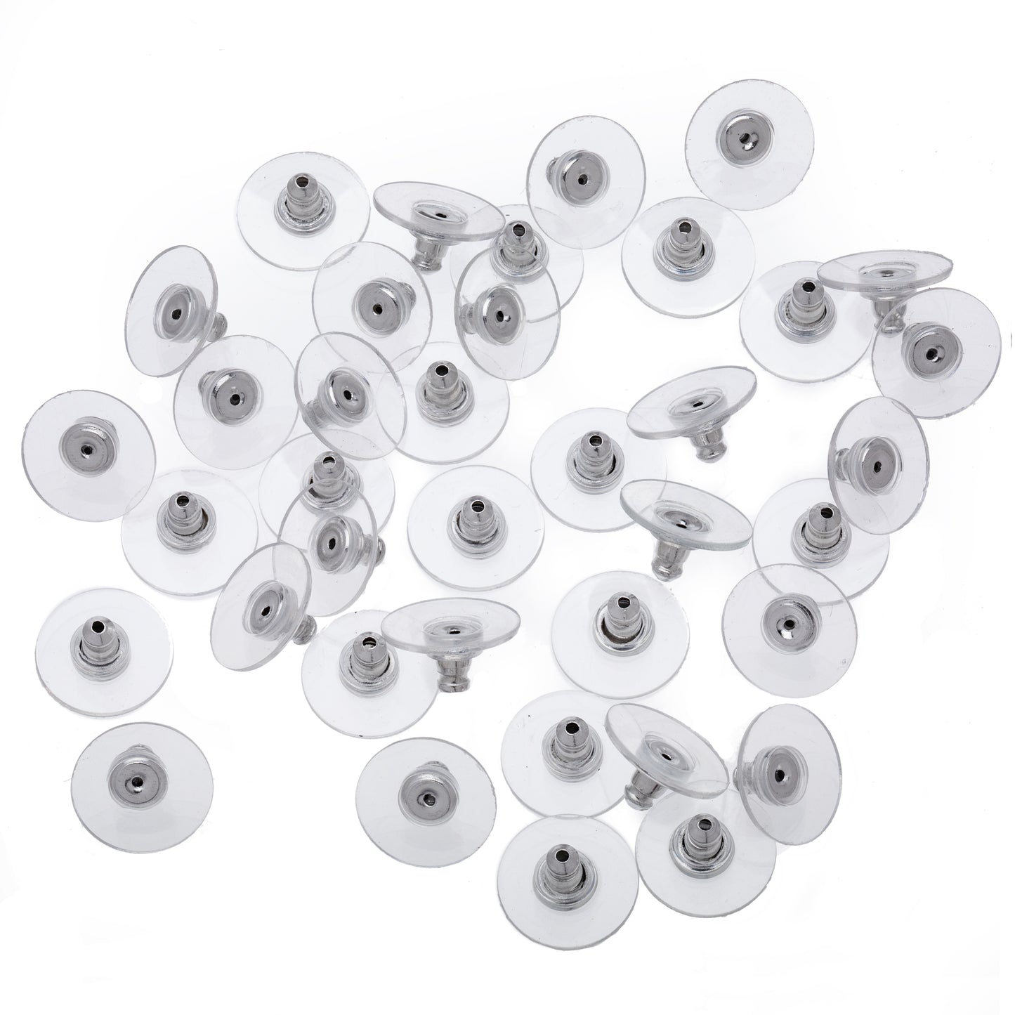 Silvertone Earrings Disk Backings