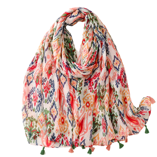 Bright Ikat Scarf