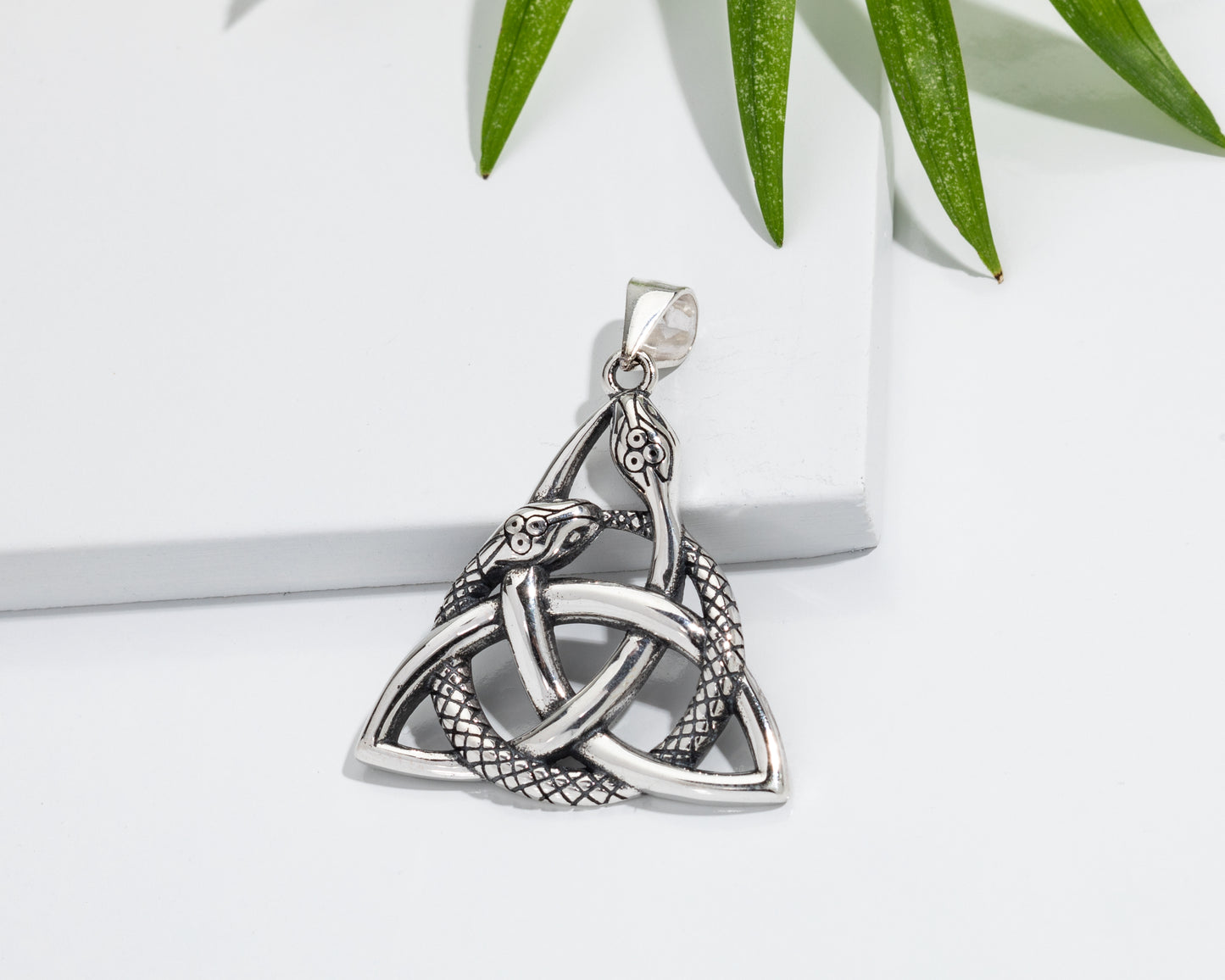 Sterling Silver Celtic Snake Pendant