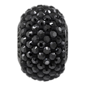 Black Swarovski Crystal Pave Bracelet Bead