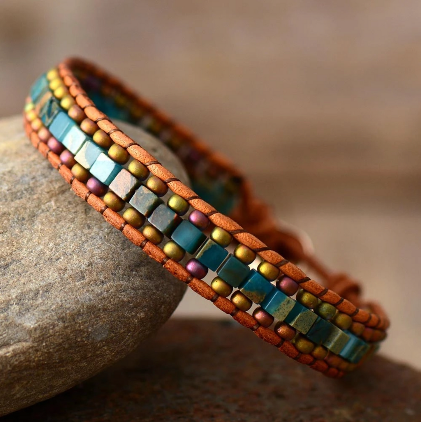 Jasper Handmade Beaded Bracelet