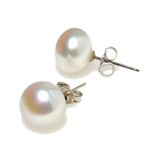 White Freshwater Pearl Stud Earrings (72417-17)