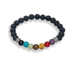 Jewel Tone Energy Chakra Beaded Bracelet