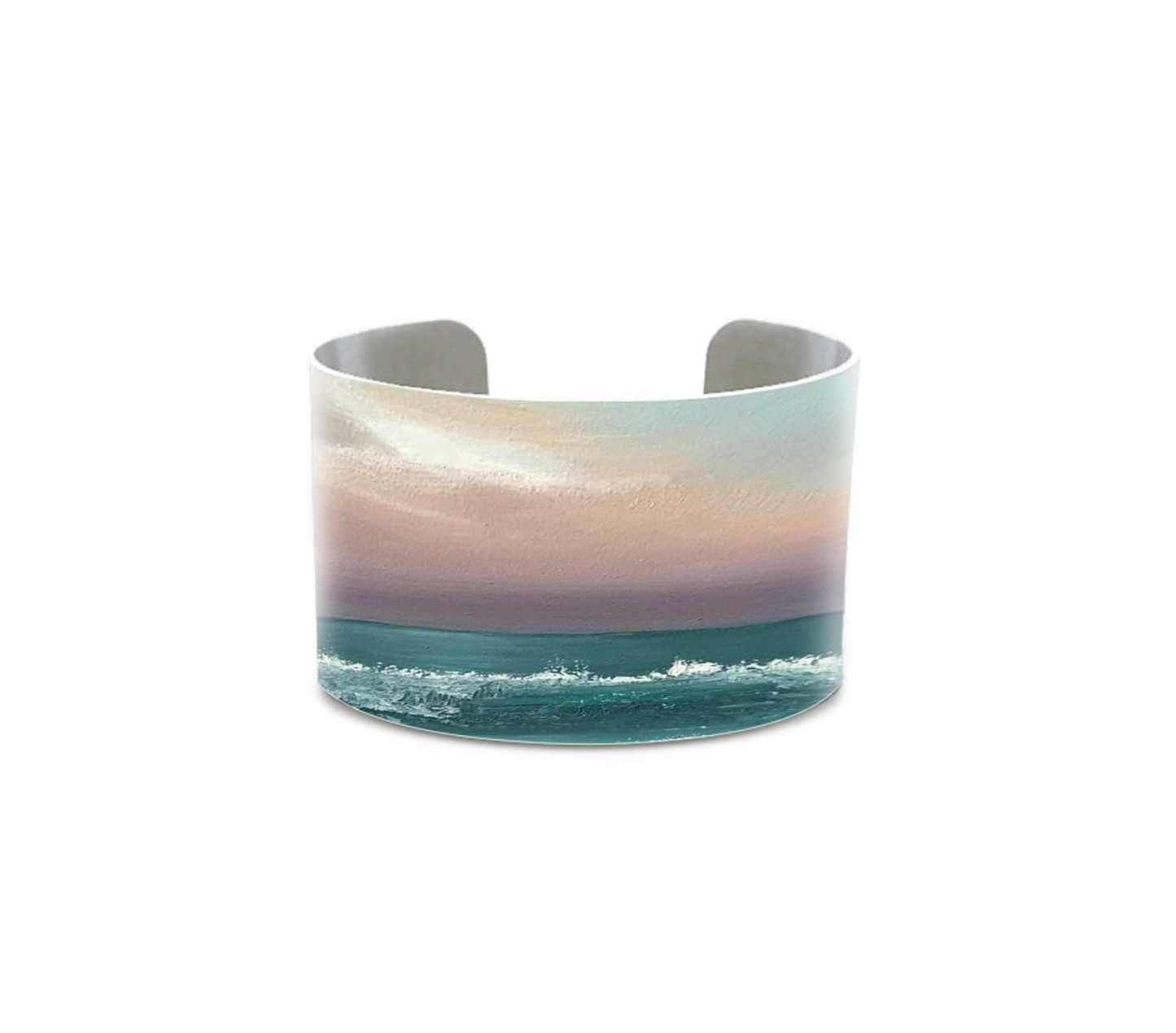Pink Blue Calm Seaside Bangle Bracelet